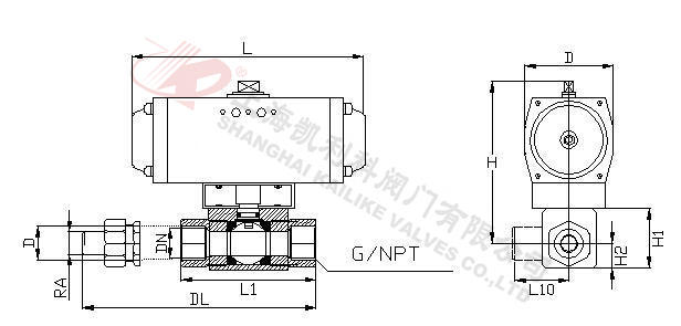 Q611N氣動(dòng)高壓球閥結(jié)構(gòu)圖